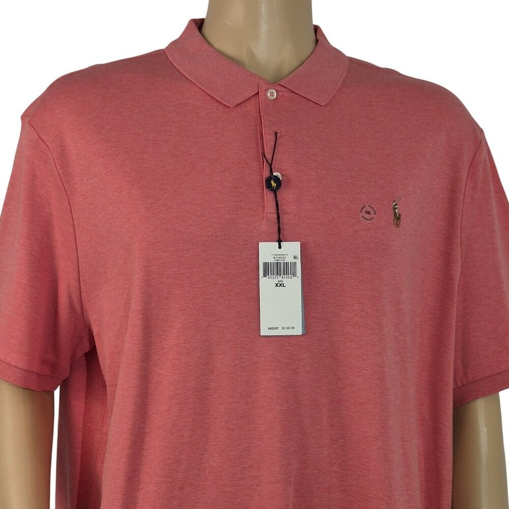 Polo Ralph Lauren Men's Polo Shirt Size XXL Pink Salmon Short Sleeve (60)
